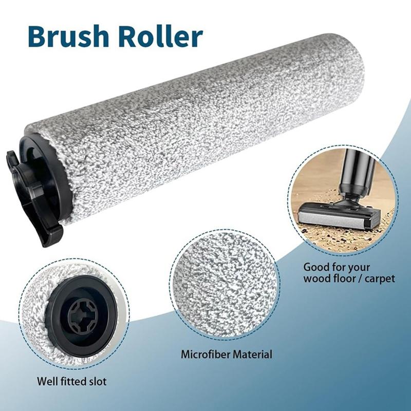 B97A-1Set For Bissell Crosswave HF3 Cordless Vacuum Cleaner 3649A Model Replacement Roller Brush & HEPA Filters