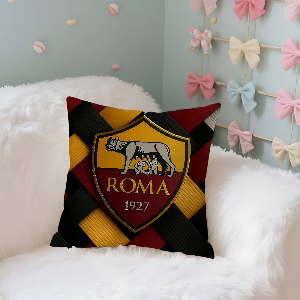 R-Rome Club Pillow Case Cushion Cover Soft Cute Throw Pillow Case For Car Sofa Pillowcase Polyester With Zipper