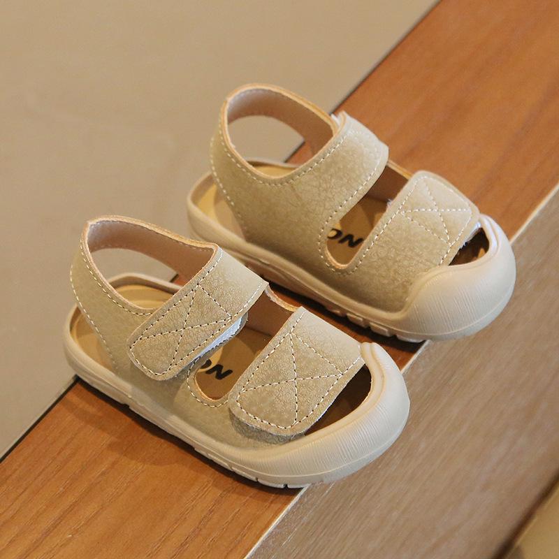 

Детские сандалии с закрытым носком для защиты от ударов для мальчиков и девочек, пляжная обувь на мягкой подошве, возраст 1-3 года. Size Mix 15-19/Order 5 pairs