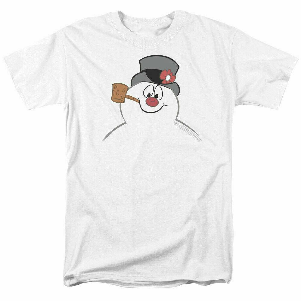 26 Frosty the Snowman Frosty Face T Shirt Mens Licensed Cartoon Merchandise White Unisex T-Shirt M