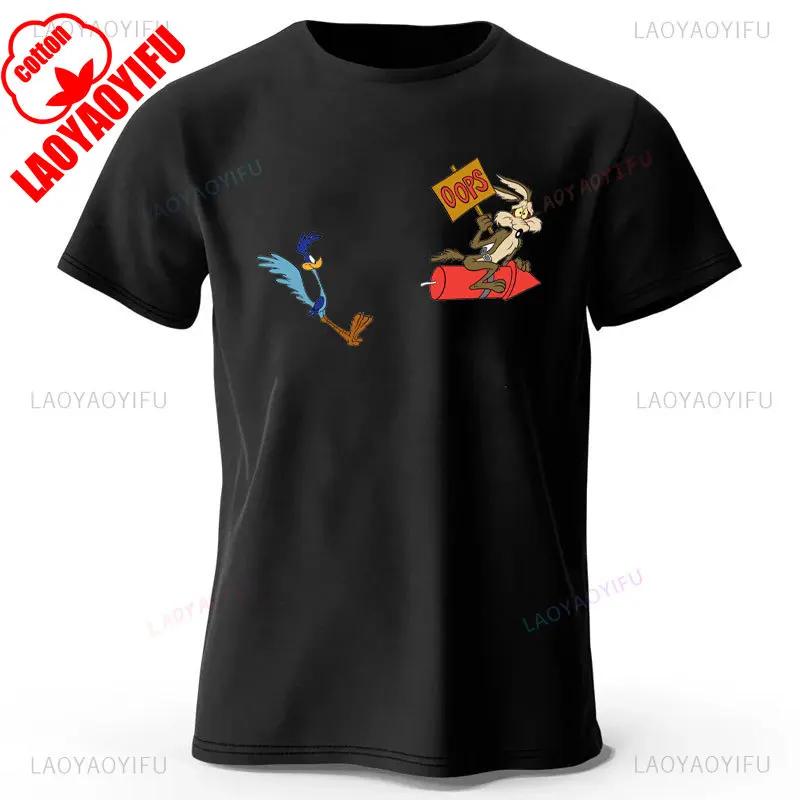 

Мультяшні футболки Wile E Coyote Довіряй мені, я інженер Принт Модний Бавовняний Y2k Класична Смішна Чоловіча Футболка Літня Camisetas 4XL
