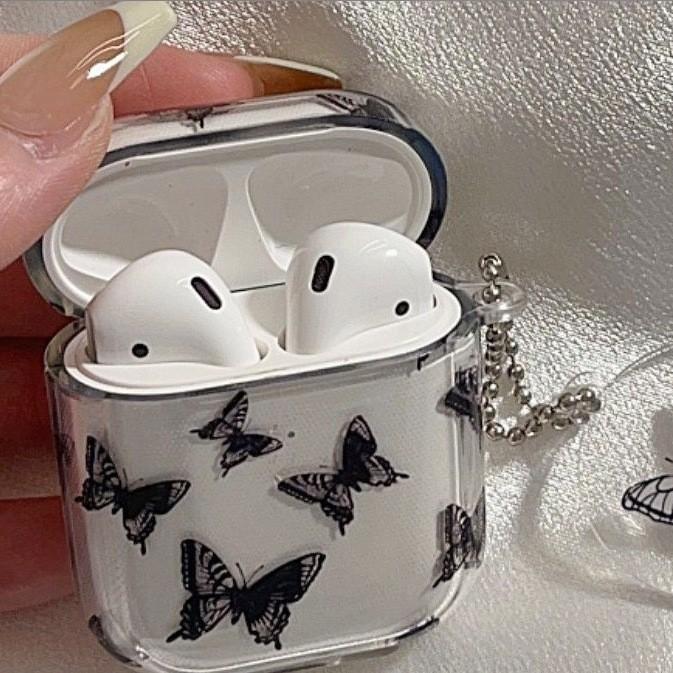 ins transparent butterfly AirPods1/1/1/1 generation Apple earphone cover pro/pro1 bluetooth earphone case