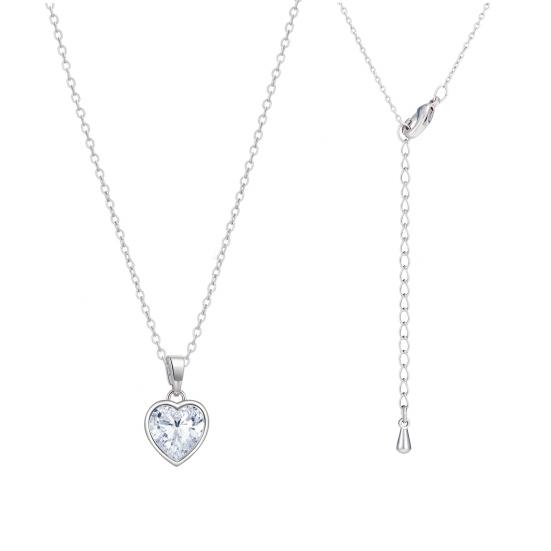 Stylový náhrdelník se srdíčkem zářící robustní dárek k Valentýnu