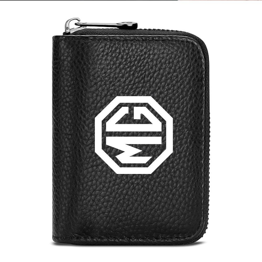 

PU Leather Short Wallet With Zipper Coin Pocket Vintage Big Capacity Short Money Purse Card For Morris Garages MG 350 EHS HS ZS