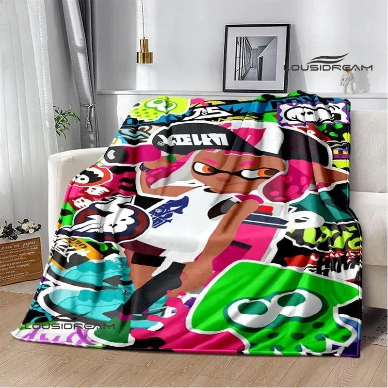 3D Cartoon game Splatoon Printed blanket Flannel Warm blankets Soft and comfortable blanket bed linings cubre cama Birthday Gift