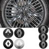 Enjoliveurs Pour Renault Austral Kadjar Megane Captur Arkana Dacia Logo Cache Moyeu 4Pcs 56mm 60mm 65mm Autocollant Cache-Moyeu de Roue de Voiture