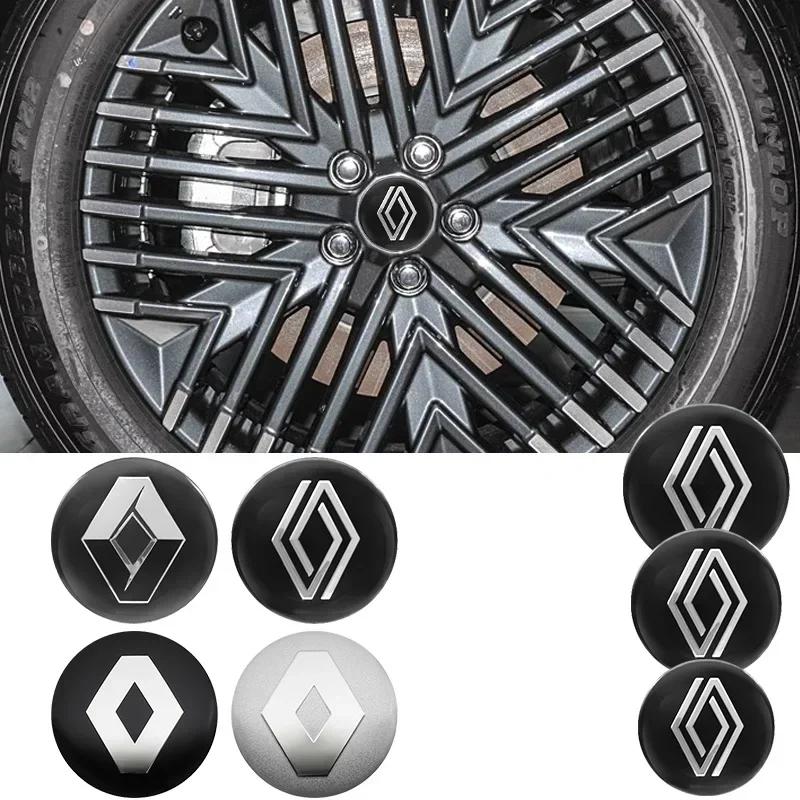 Enjoliveurs Pour Renault Austral Kadjar Megane Captur Arkana Dacia Logo Cache Moyeu 4Pcs 56mm 60mm 65mm Autocollant Cache-Moyeu de Roue de Voiture