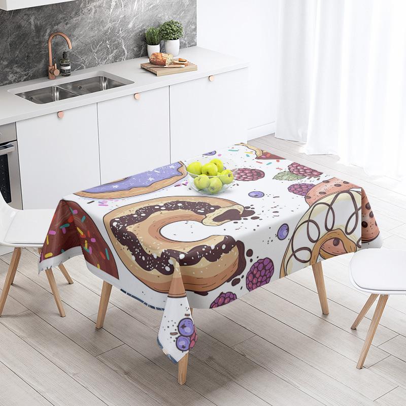 New Abstract Tea Tablecloth Waterproof and Oil-proof Dining Tablecloth Nordic Wind Bar Tablecloth Home Decoration