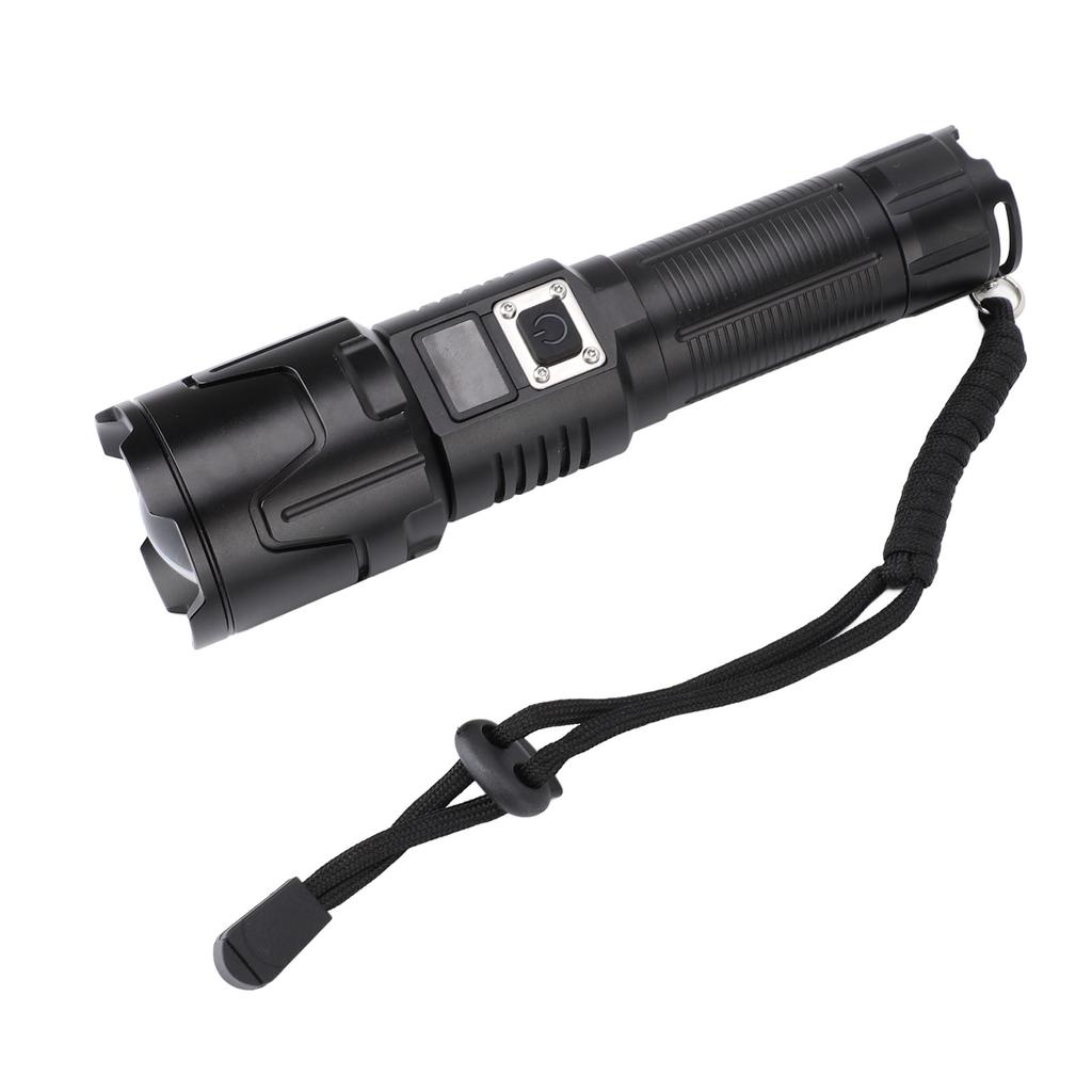 Super Bright Flashlight 3 Modes Zoomable IPX4 Waterproof Rechargeable LED Handheld Flashlight with L
