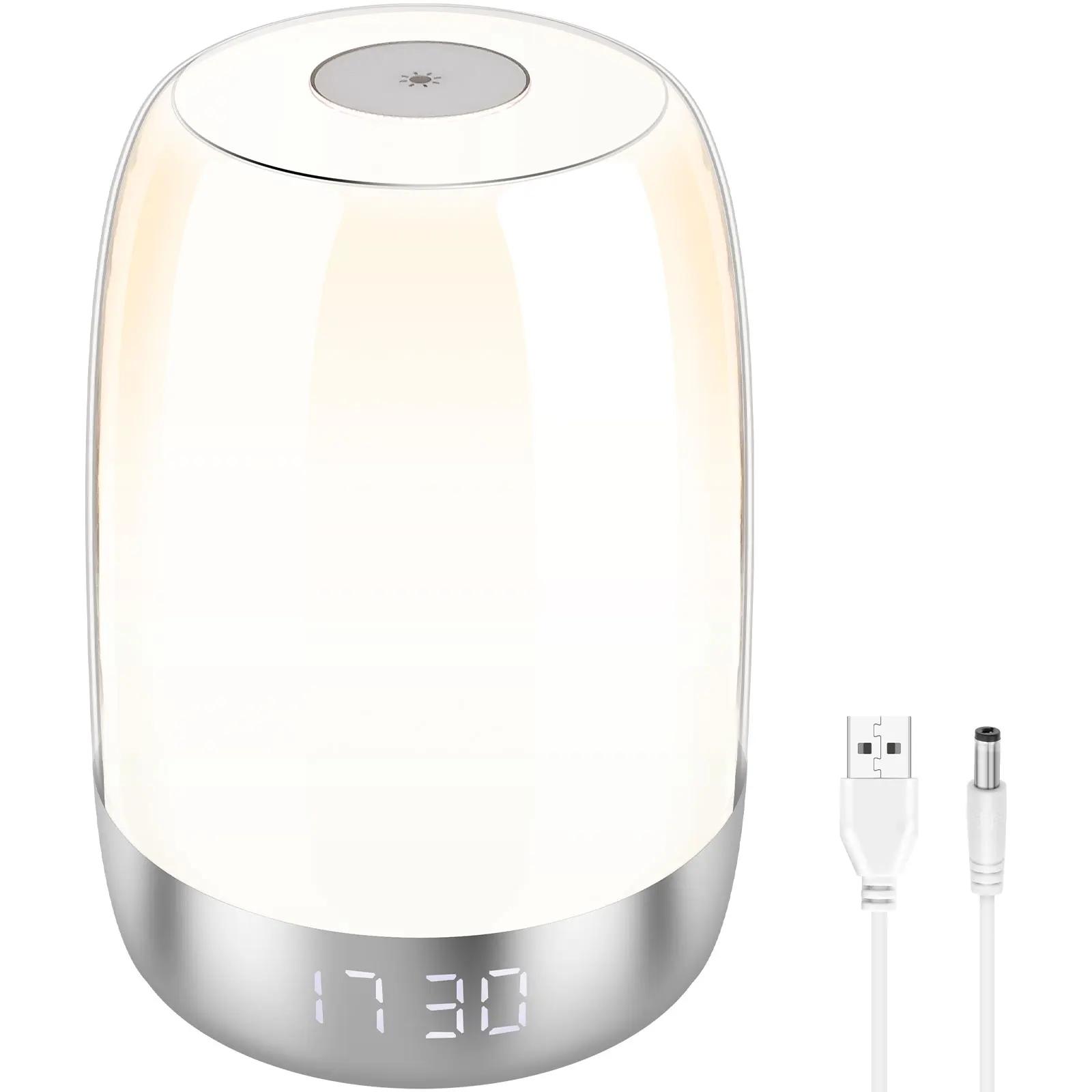 

Будильник с восходом солнца Регулируемый Безопасный Белый Будильник с восходом солнца Свет Универсальный Ночник для пробуждения Низкий уровень шума Диммируемый Солнечный свет белый