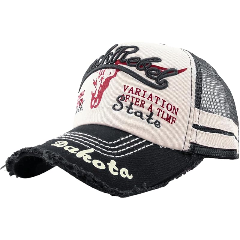 

[Spargel] mesh cap men s American casual cap damage hat baseball cap mesh spring summer autumn (black)