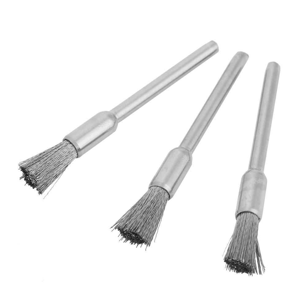 15PCS Mini Steel Wire Brush Polishing Wheel for Grinder Rotary Tool (3*5mm)