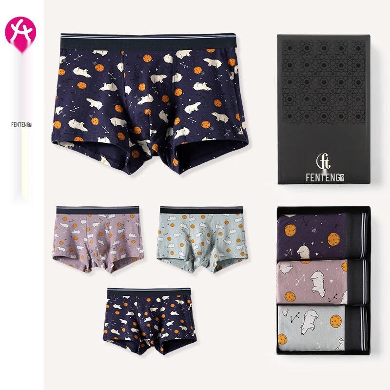 Fenteng Men's Breathable Cotton Boxer Briefs