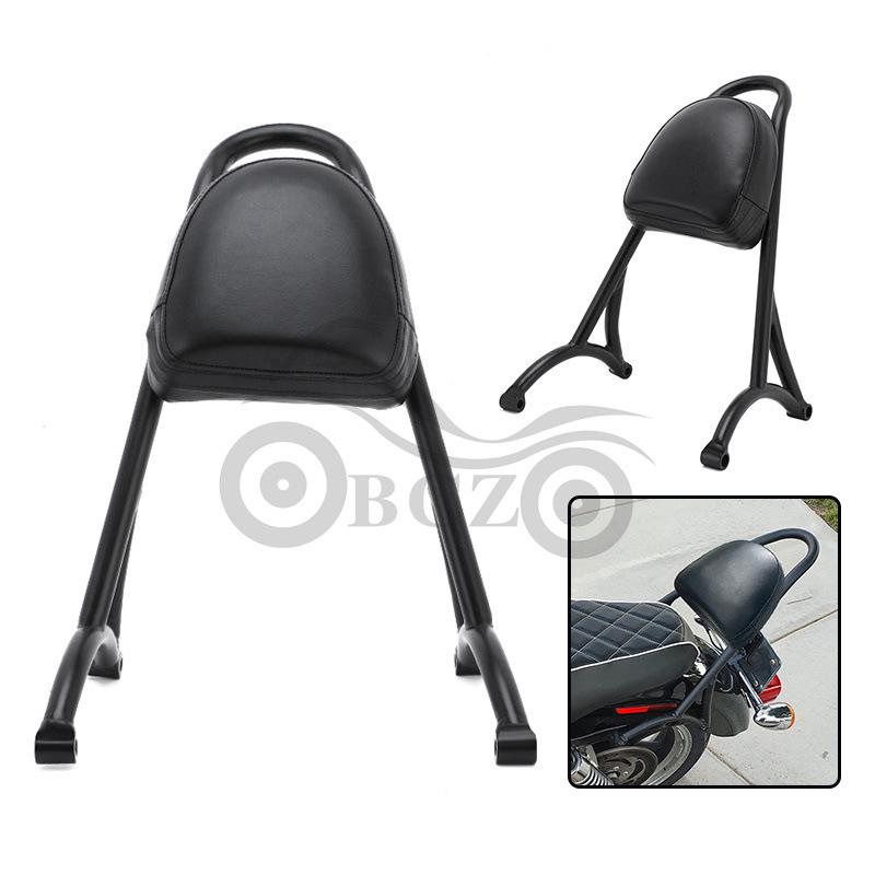 Modified Harley XL883 1200 Motorcycle Round Tube with Rear Backrest, Rear Arch, and Tail Rack (2004-2020)