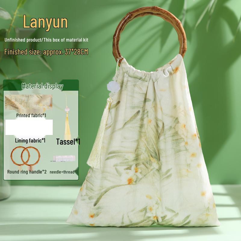 Bamboo Joint Bag DIY Kit: Handmade Chinese-Style Heritage Bag for Team Building and Salon Events