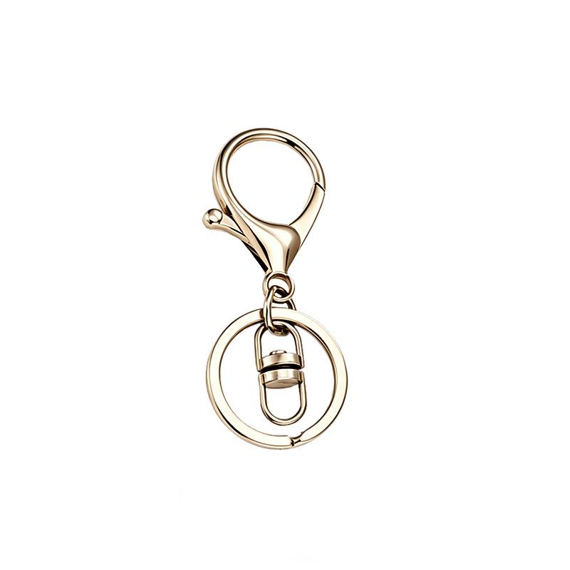 Alloy Lobster Clasp Keychain Pendant Set: 8-Shaped Buckle & Four-Section Chain Jewelry Accessories.