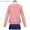 Anime Momo Ayase Cosplay Costumes Wig Dan Da Dan Sweater Skirt Earrings Neck Ornament Set Halloween Party Role Play Uniforms