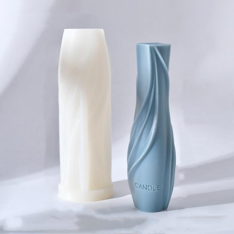 Nordic Perfume Bottle Candle Silicone Mold Classic Geometric Cylindrical Candle DIY Plaster Resin Soap Mold Home Decoration Gift