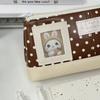 PU Leather Pen Bag Brown Pencil Pouch Waterproof Stationery Bag  School Office