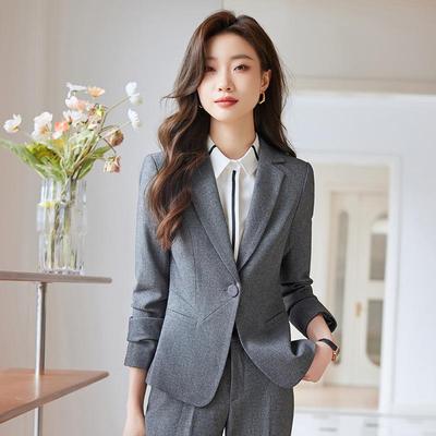 Traje de oficina profesional de corte entallado coreano para mujer, primavera de 2025