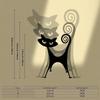 1pc Atomic Cat Metal Wall Art Mural Statue for Living Room Halloween Gift Cat Lovers Powder Coated