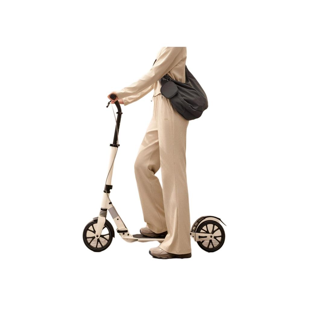 Anta Comfortable Casual Simple Loose High-Waisted Straight Leg Knitted Sports Pants Women bottoms Nude-Khaki 962517306-2