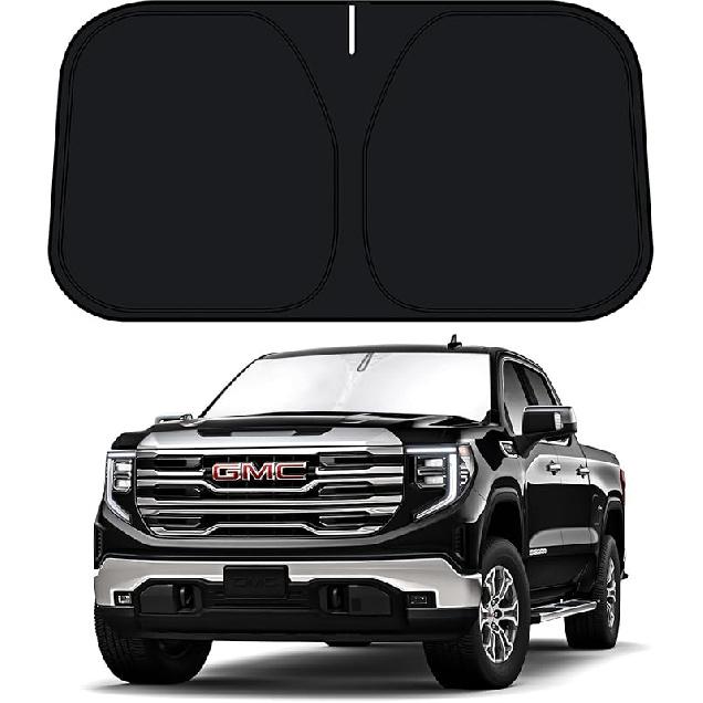 D-Lumina Windshield Sun Shade for -2025 Chevy Silverado 1500 Accessories (Regular Cab, Crew Cab, Double Cab 2Door 4Door), Front Window Sunshade Sun