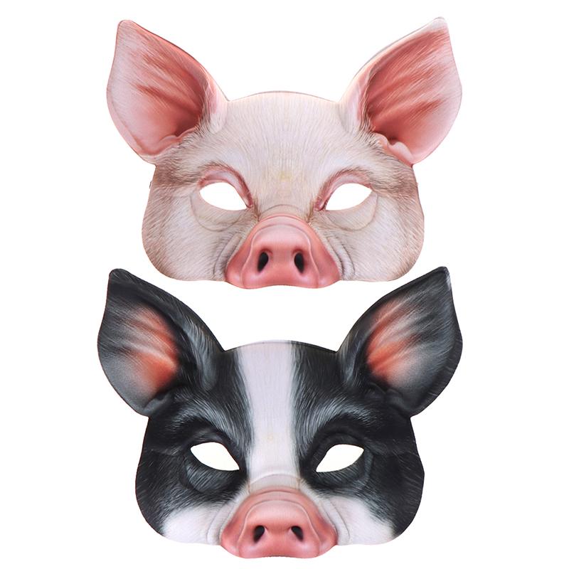 1ks Plesová maska Prase Poloviční obličej Párty maska Na Halloween Festival Jevištní představení
