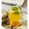Cute Colorful Frosted Glass Wine GLass Cup Large Capacity Beer Glass Coffee Milk Juice Glass Cup