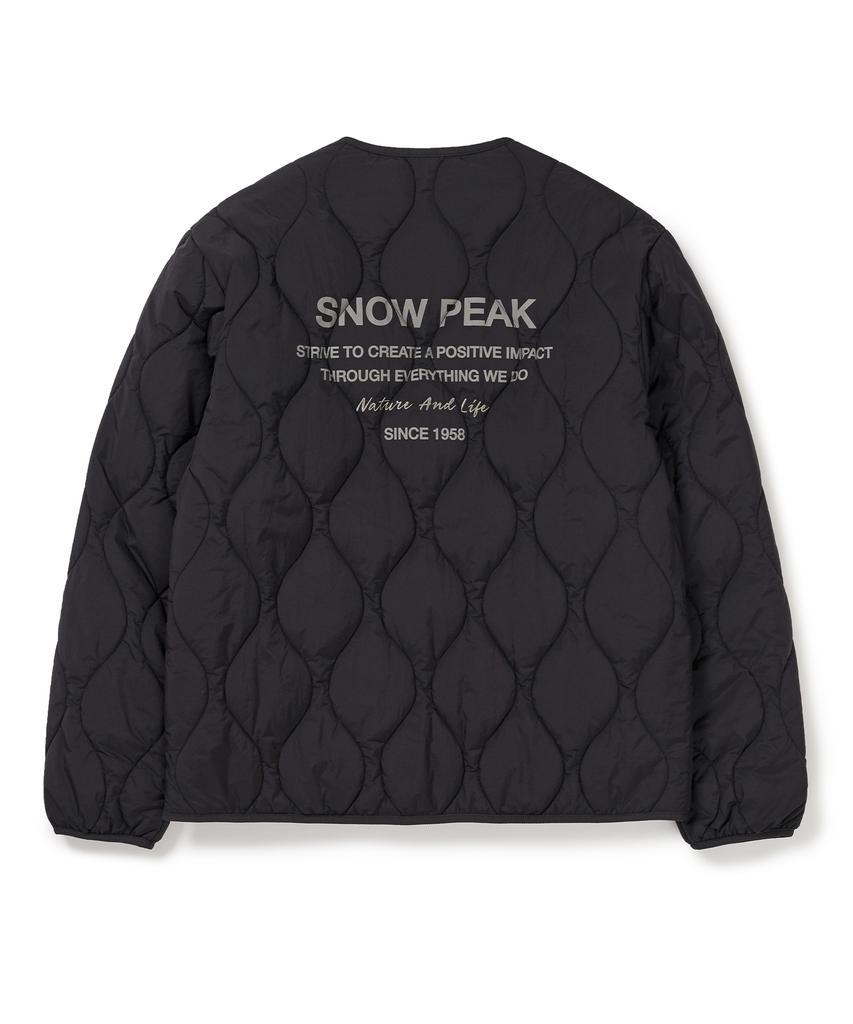 Snowpeak Apparel Recycled Quilted Cardigan Jacket (S24Wufpj02) Black