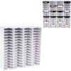 Sturdy Plastic 18/36/51/60 Slot Stamp Pad Rack Craft Stationery Holder with Mounting Hardware Easy Access Daily Use