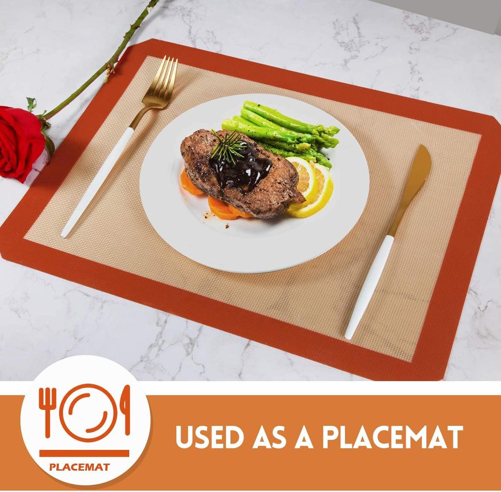Silicone Baking Mat Flexible Rectangular Odorless Non-Stick Heats-resistant Home Restaurant Bakery Cooking Pad Accessories