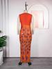 African Print Vest Dress: Women's Fashion Commuting Hip-Hugging Skirt, European and American Style.