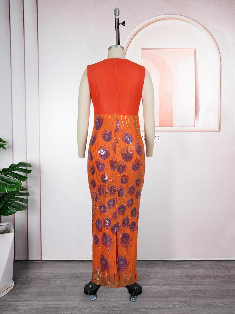 African Print Vest Dress: Women's Fashion Commuting Hip-Hugging Skirt, European and American Style.