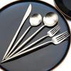 JANKNG 5pcs Heavy Matte Gold Dinnerware 304 Stainless Steel Silverware Set Flatware Sets Kitchen Utensil Cutlery Silverware Flatware Set