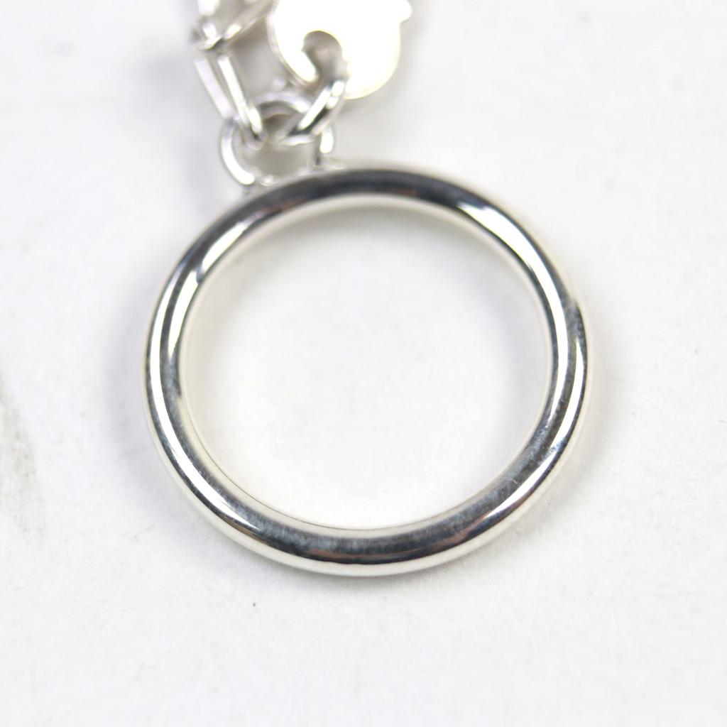 Excellent HERMES Ring Clochette Cadena Double Silver AG925 Women Used