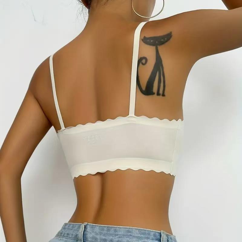 Sexy Seamless Ice Silk Bra Solid Color Ultra-thin Nude No-wire Bra Women's Sports Comfortable Underwear