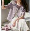 Thin Round Neck Short-sleeved Jacket for Women In Spring and Summer
