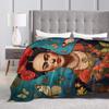 F-Frida K-Kahlo Farfalle Coperta Pile Tutte le Stagioni Traspirante Leggera Sottile Coperta da Lanciare per Biancheria da Letto Tappeto per Ufficio Pezzo