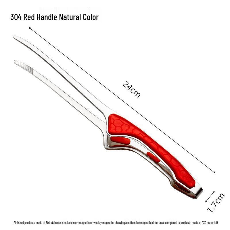 Gold Stainless Steel Korean BBQ Tongs with Green Rubber Handle, Japanese Restaurant Style Grilling Tongs for Steak and Food.