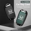 Leather Car Remote Key Case Cover Protector Key 2/3/4 Buttons Shell Fob Keychain For Honda Civic Accord HR-V CR-V CRV 2022 2023