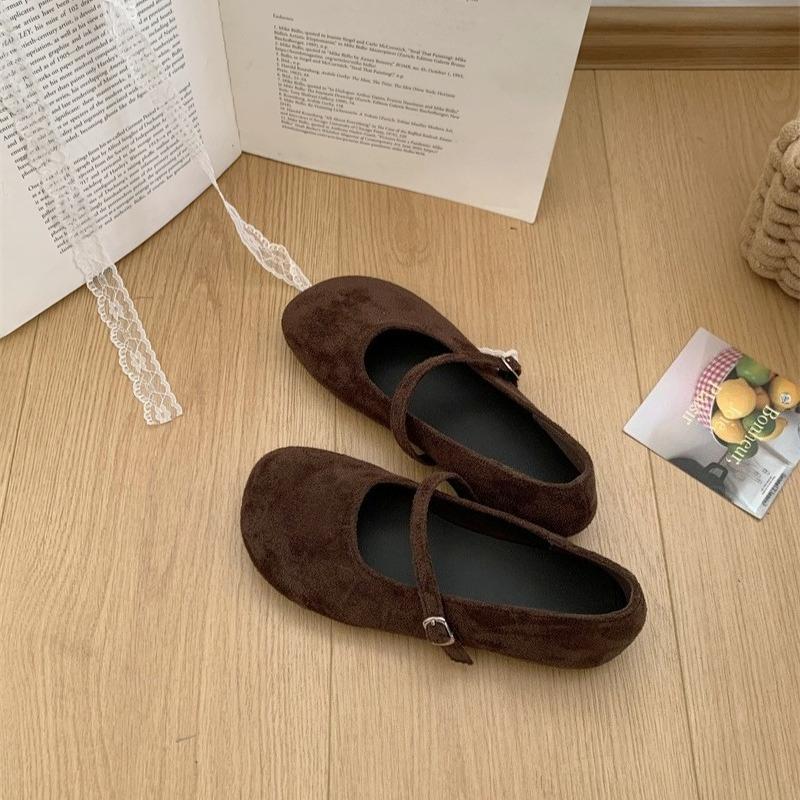 Fashion Autumn Design Women Cosy Mary Jane Shoes Concise Shallow Round Toe Shoes Ladies Comfort Soft Sole Flats Shoes