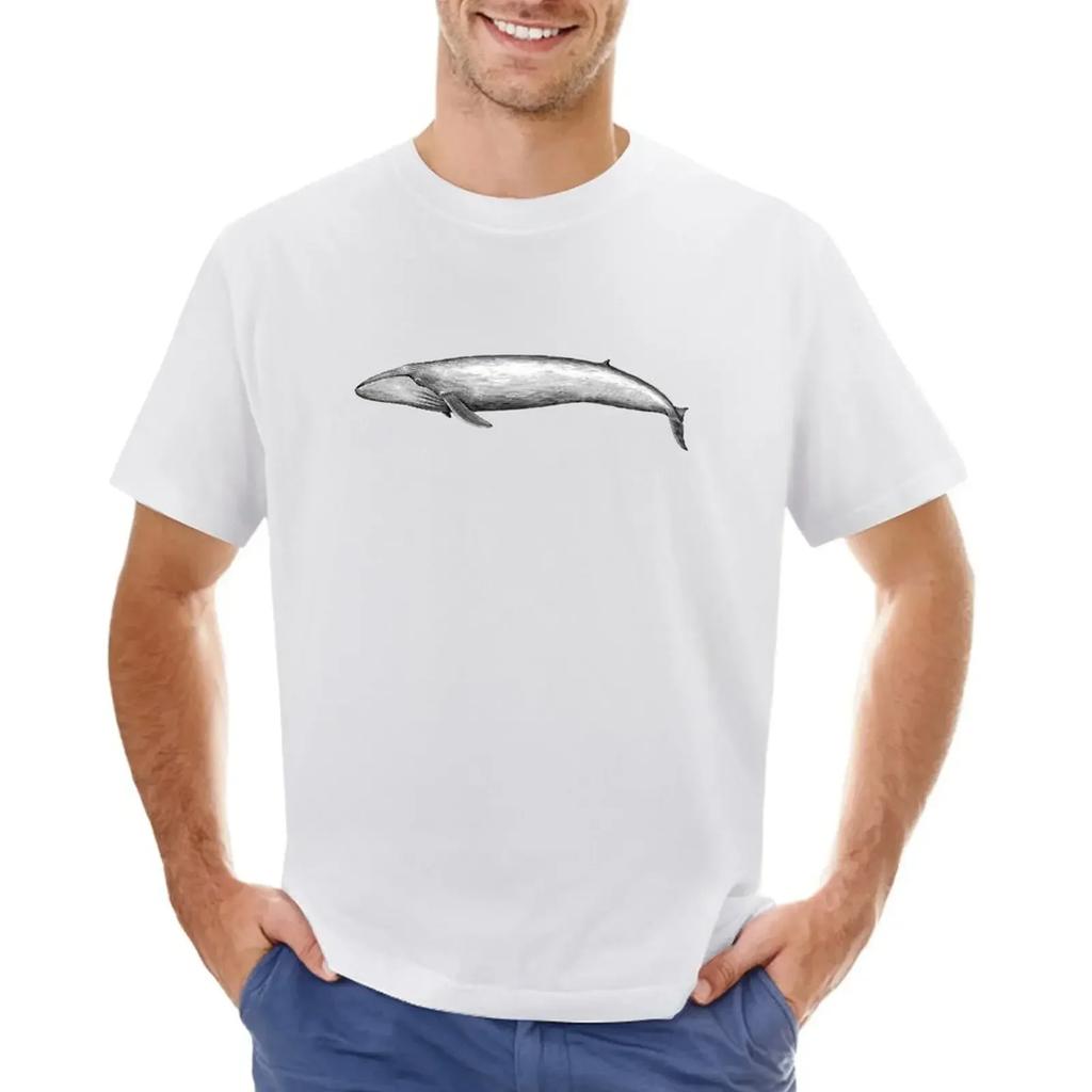 Blue Whale T-shirt Summer Tops Oversizeds Mens Graphic T-shirts Big and Tall