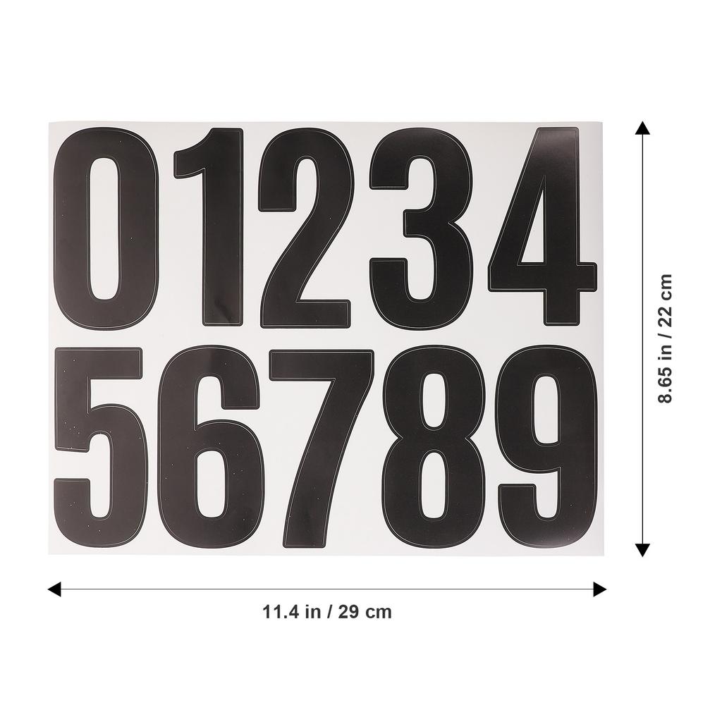 6 Sheets Premium Adhesive Numbers Stickers for Garbage Bins Mailbox Porch Pillars Street Number Signs Outdoor Long-Lasting DIY