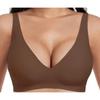 Reggiseno di alta qualità senza ferretto, in gelatina, con sostegno superiore, in seta ghiacciata, espansione esterna, taglia grande
