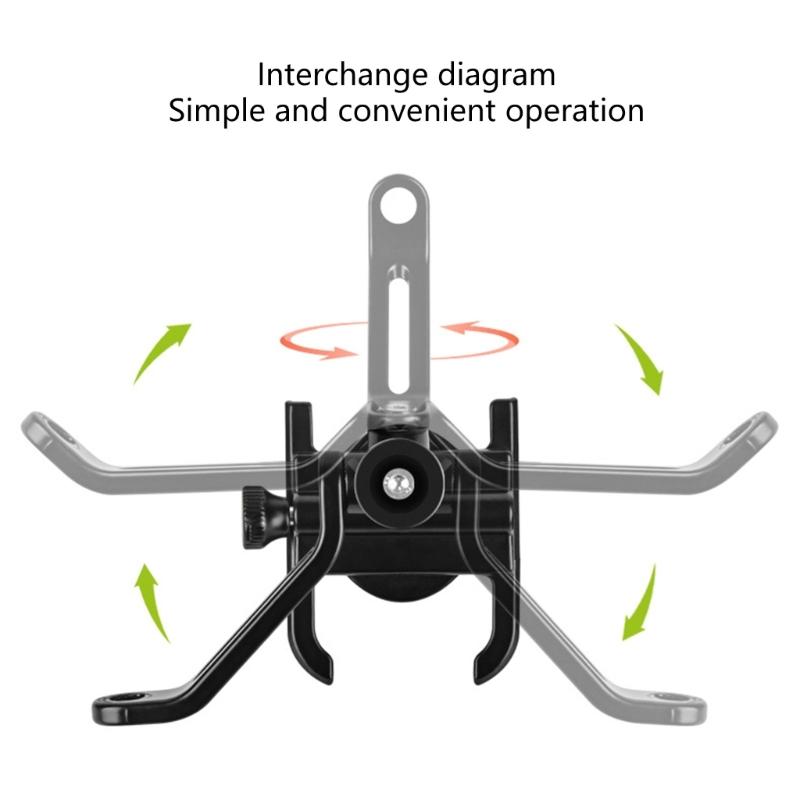Metal Phone Mount Holder Support for Electric Bike Mirrors with 360 Degree Rotatable Design for Various Smartphone Size