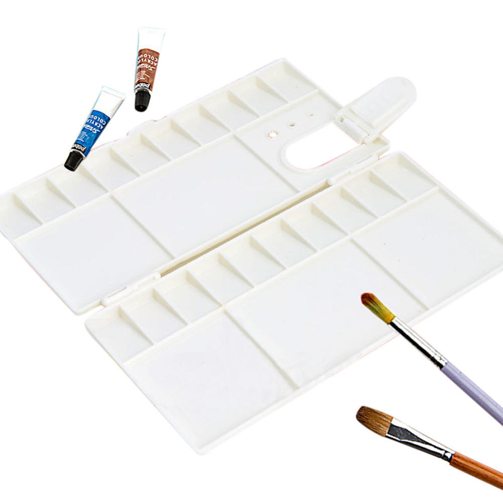 Art Paint Tray Artist Oil Watercolor Plastic Palette White 33 Grids L Size