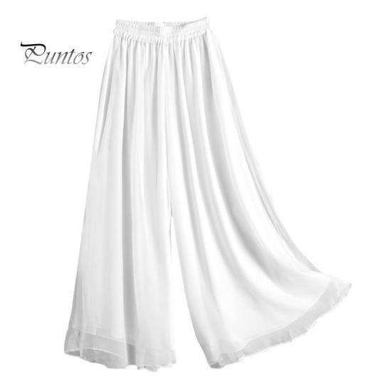 

Женские танцевальные брюки, эластичные двухслойные повседневные брюки с высокой талией и широкими штанинами, однотонные свободные брюки для отпуска, путешествий, длинные брюки L