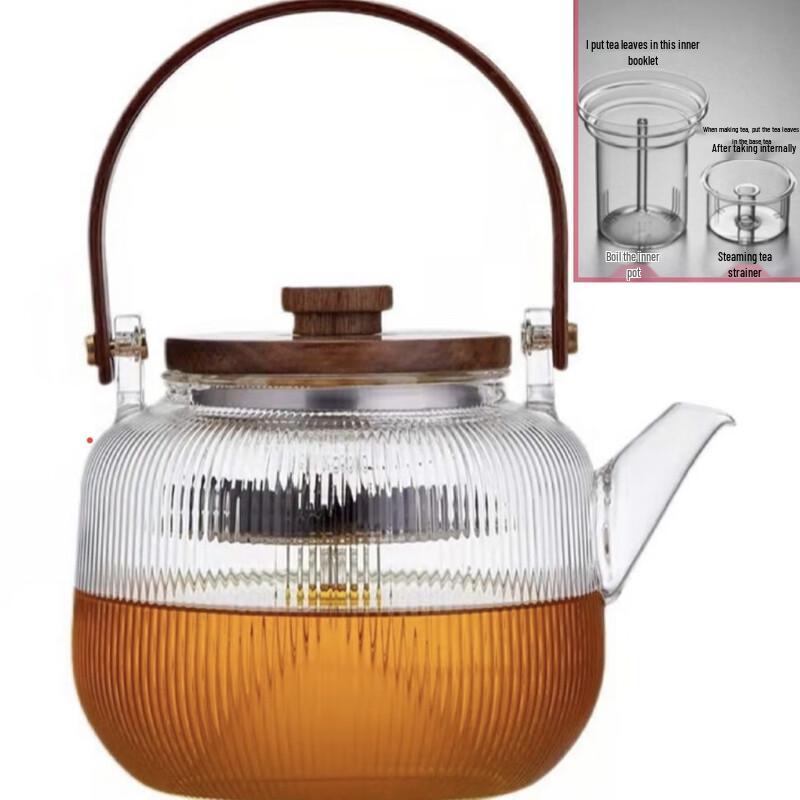 Shangqi 1000ml High Borosilicate Glass Tea Kettle