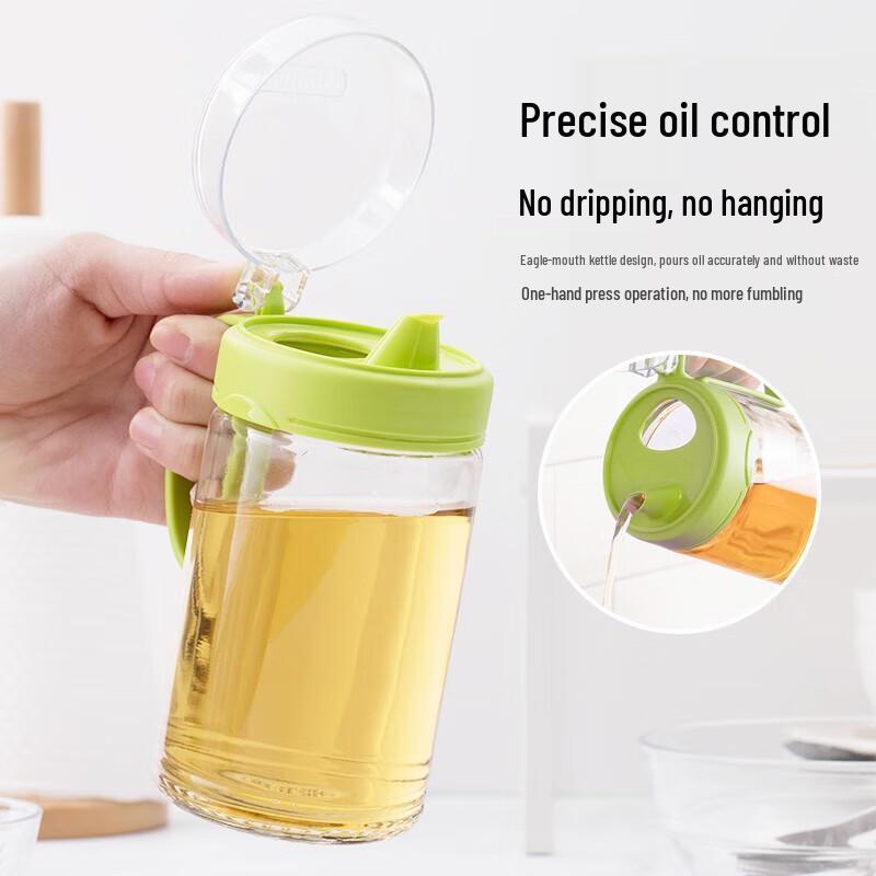 Haushalts-Ölspender aus Glas mit Kamelien-Design